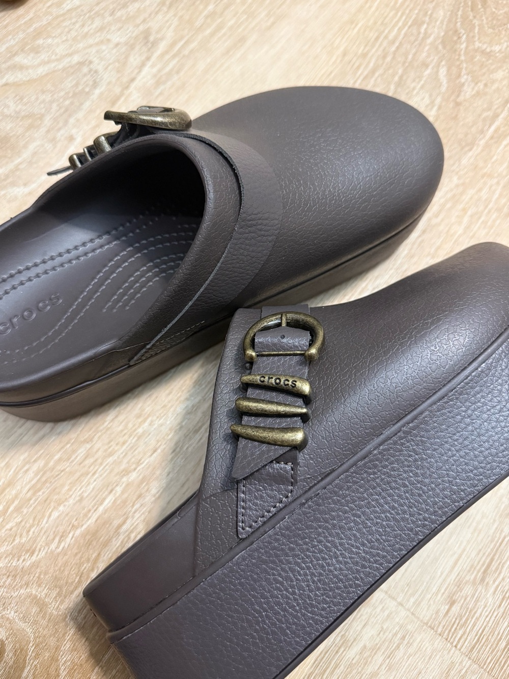 NWOT Crocs Dylan Platform Boho Buckle Clog Women's 9 - Picture 6 of 6